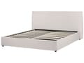 Miniatyrbilde 4 av 11: Seng med oppbevaring Off-white Fløyel 180 x 200 cm Sengegavl Trelameller Klassisk stil Soverom