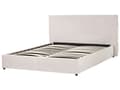 Miniatyrbilde 4 av 11: Seng med oppbevaring Off-white Fløyel 160 x 200 cm Sengegavl Trelameller Klassisk stil Soverom