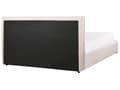 Miniatyrbilde 7 av 11: Seng med oppbevaring Off-white Fløyel 160 x 200 cm Sengegavl Trelameller Klassisk stil Soverom
