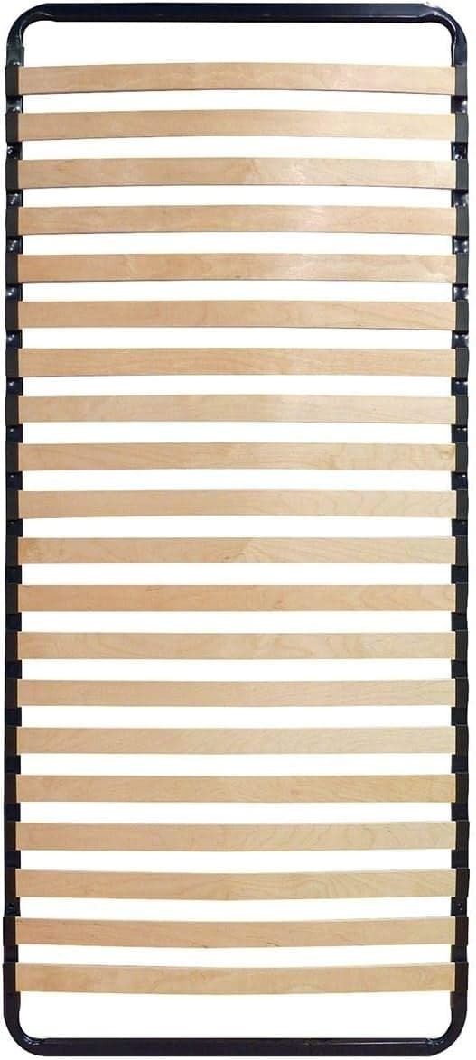 Luja 90x200cm listapohja metallikehyksellä nurkkaan asennettaville vuoteille