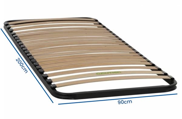 Prisvärd 90x200 cm björkribbad bäddmadrass med metallram, stöd upp till 150 kg