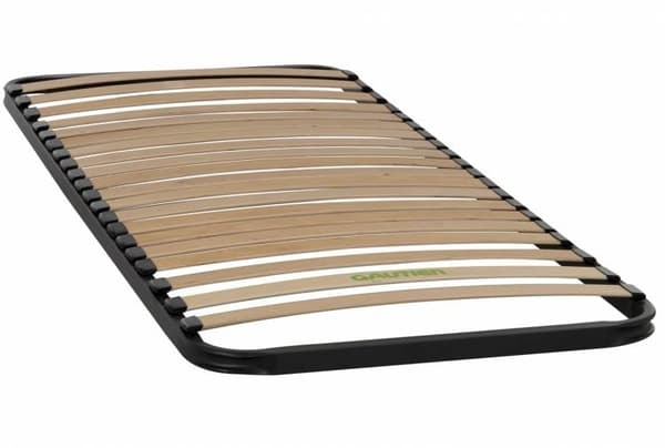 Let & robust 90x200 cm birkelamelbund med metalramme, understøtter op til 150 kg