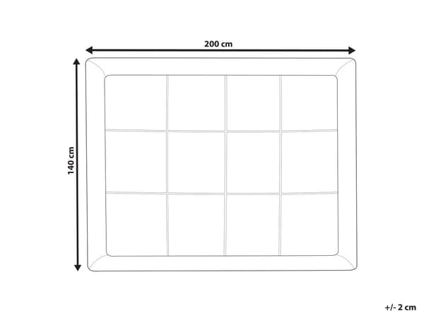 Bäddmadrass Vit Japara Bomull till Dubbelsäng 140 x 200 cm 4 cm Djup