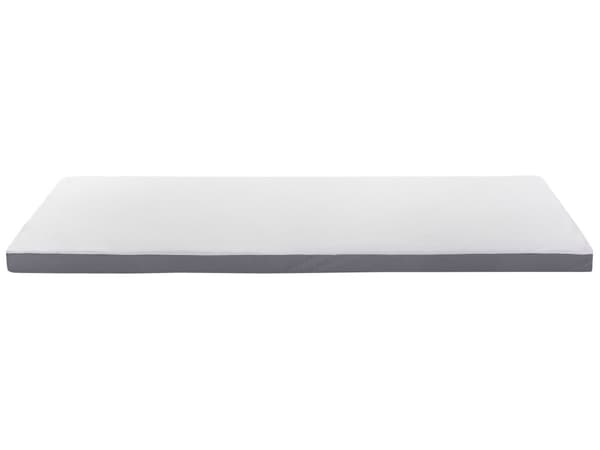 Overmadrass Hvit Grått Stoff 180 x 200 cm 6 cm Dybde