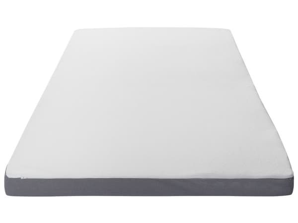 Overmadrass Hvit Grått Stoff 180 x 200 cm 6 cm Dybde