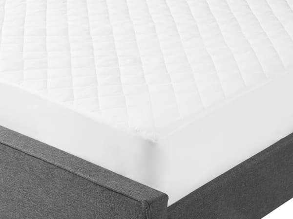 Madrassbeskytter hvit bomull Japara 90 x 200 cm elastisk overtrekk vattert