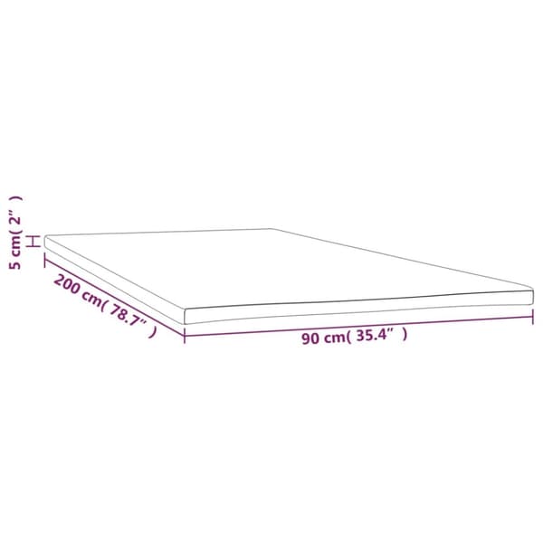 vidaXL topmadras 90x200x5 cm