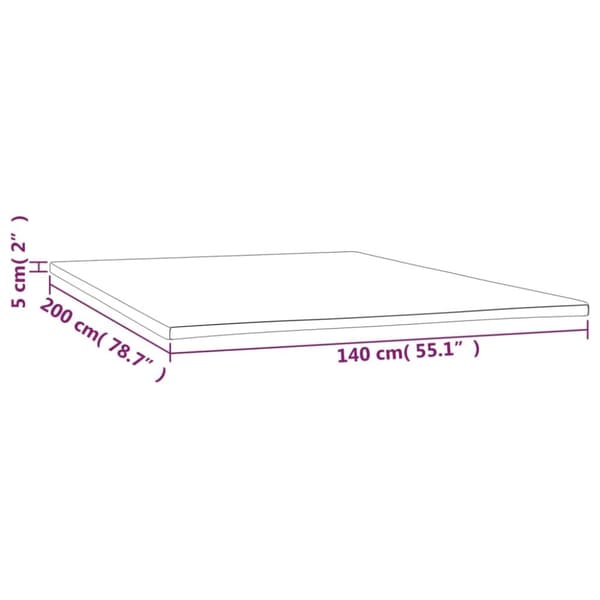 vidaXL topmadras 140x200x5 cm