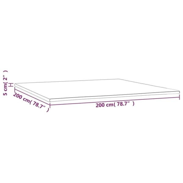 vidaXL topmadras 200x200x5 cm