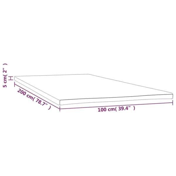 vidaXL Madrasskydd 100x200x5 cm