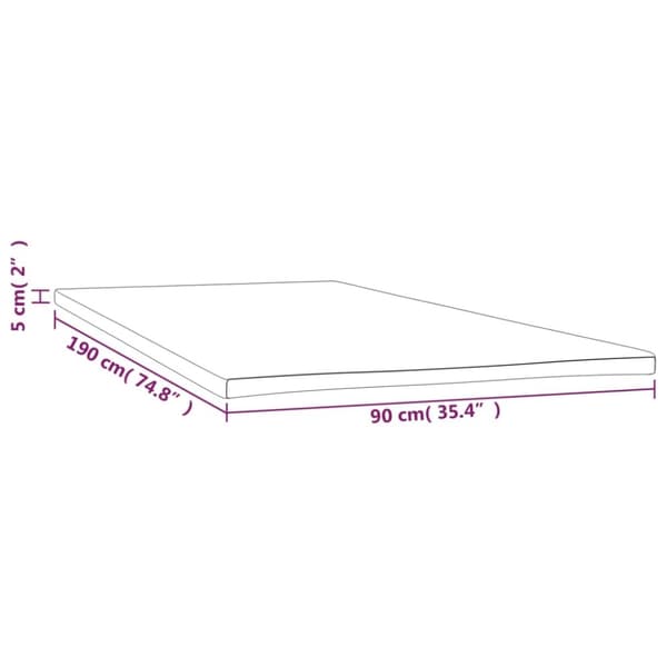 vidaXL topmadras 90x190x5 cm