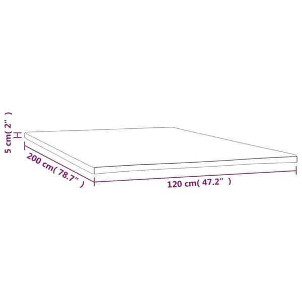vidaXL Madrasskydd 120x200x5 cm