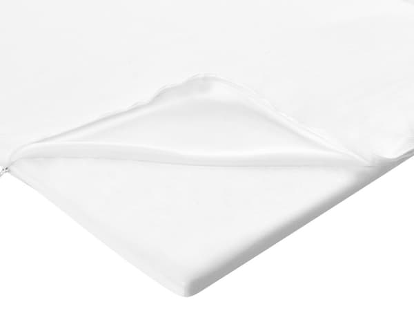 Topmadras Hvid PU-skum Polyesterbetræk 180 x 200 cm Komfort Lag Pad