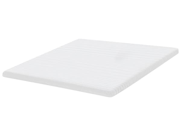 Topmadras Hvid PU-skum Polyesterbetræk 180 x 200 cm Komfort Lag Pad