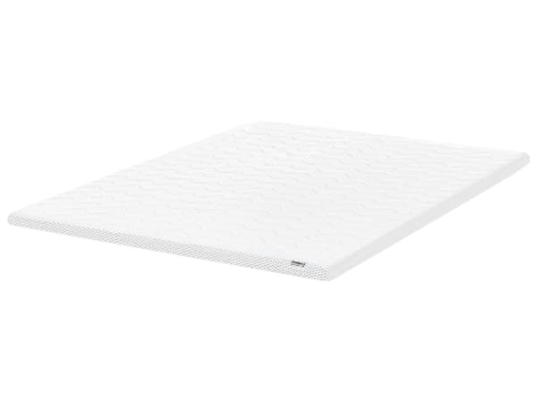 Topmadras hvid gelskum 160 x 200 cm med betræk