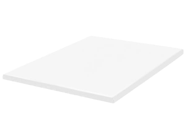Topmadras Hvid PU-skum Polyesterbetræk 140 x 200 cm Komfort Lag Pad