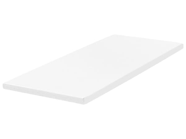 Topmadras Hvid PU-skum Polyesterbetræk 90 x 200 cm Komfort Lag Pad