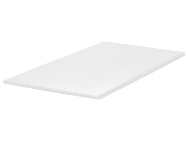 Topmadras Hvid PU-skum Polyesterbetræk 140 x 200 cm Komfort Lag Pad