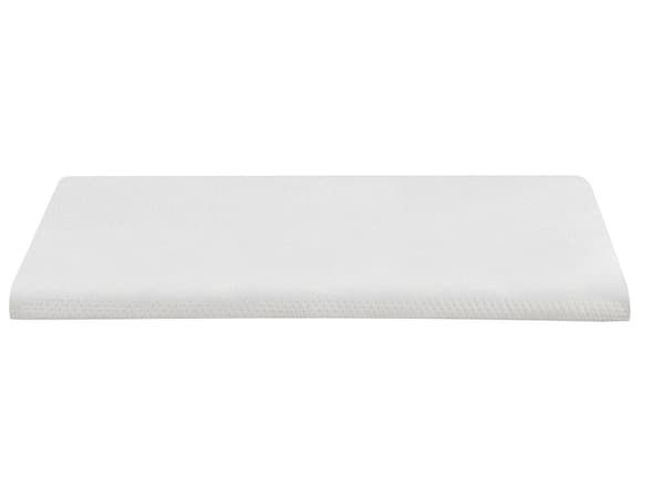 Topmadras i hvidt latexskum 160 x 200 cm med betræk
