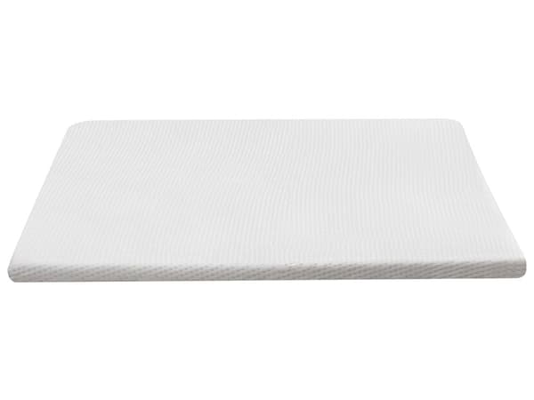 Topmadras i hvidt latexskum 160 x 200 cm med betræk