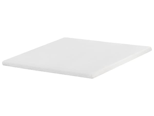 Topmadras i hvidt latexskum 160 x 200 cm med betræk