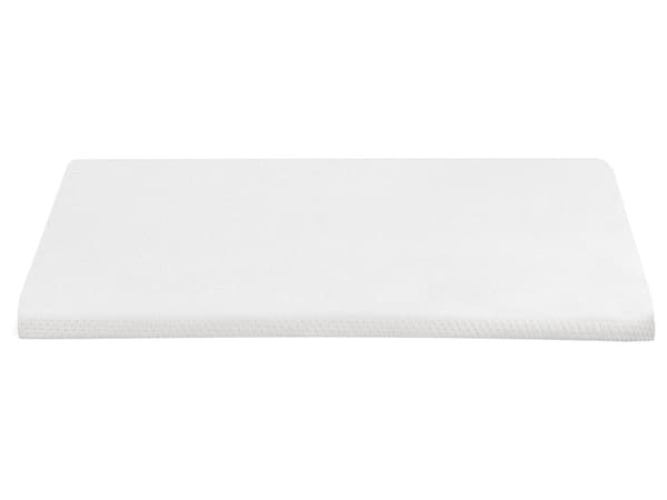 Topmadras i hvidt latexskum 180 x 200 cm med betræk
