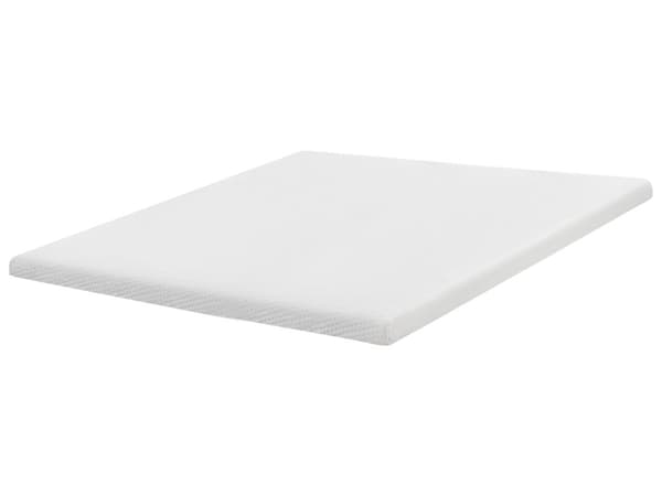 Topmadras i hvidt latexskum 180 x 200 cm med betræk