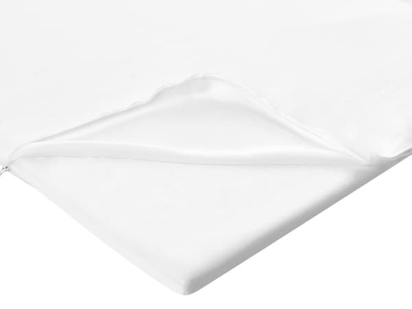 Topmadras Hvid PU-skum Polyesterbetræk 90 x 200 cm Komfort Lag Pad