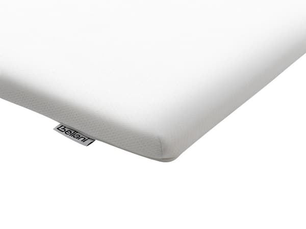 Topmadras Hvid PU-skum Polyesterbetræk 90 x 200 cm Komfort Lag Pad