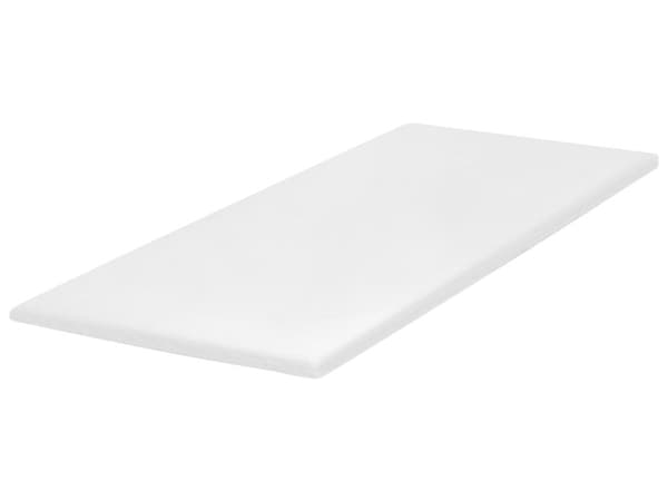 Topmadras Hvid PU-skum Polyesterbetræk 90 x 200 cm Komfort Lag Pad
