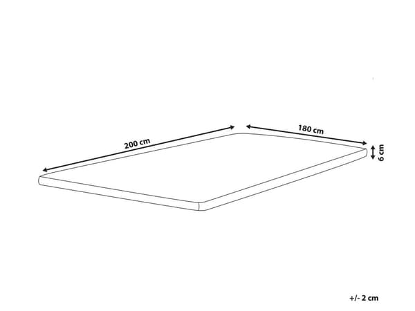 Overmadrass Hvit Minneskum Polyestertrekk 180 x 200 cm Komfort Lag Pad