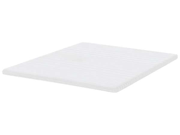 Overmadrass Hvit Minneskum Polyestertrekk 160 x 200 cm Komfort Lag Pad