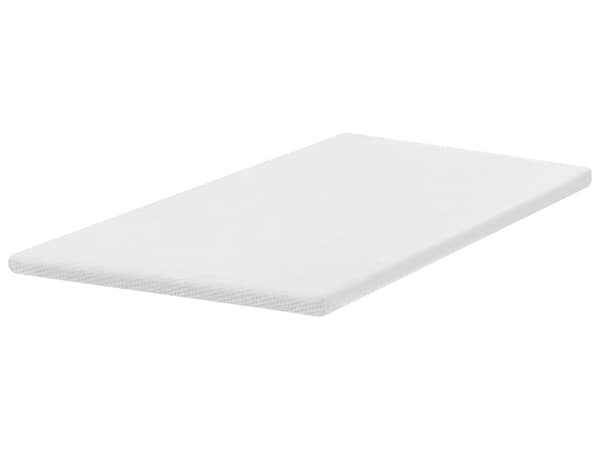 Overmadrass Hvit Lateksskum Polyestertrekk 140 x 200 cm Komfort Lag Pad