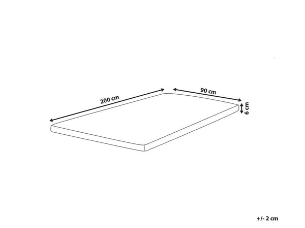 Overmadrass med Hvitt Gelskum Polyestertrekk 90 x 200 cm Komfort Layer Pad