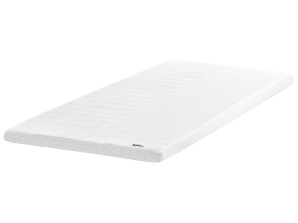Overmadrass med Hvitt Gelskum Polyestertrekk 90 x 200 cm Komfort Layer Pad