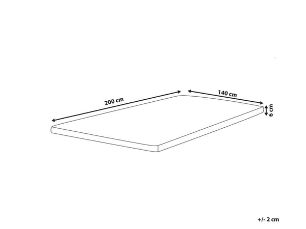 Overmadrass med Hvitt Gelskum Polyestertrekk 140 x 200 cm Komfort Layer Pad