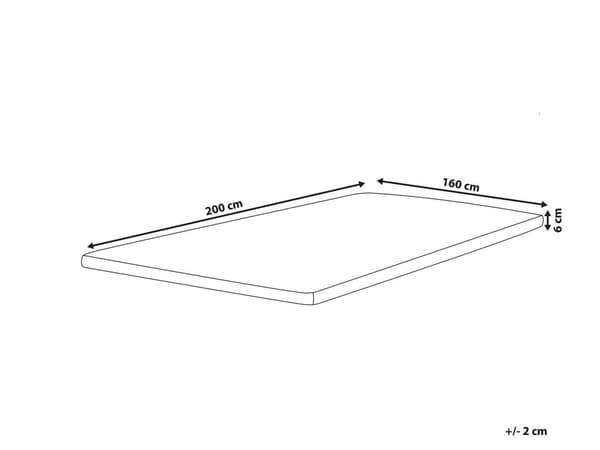 Overmadrass med Hvitt Gelskum Polyestertrekk 160 x 200 cm Komfort Layer Pad