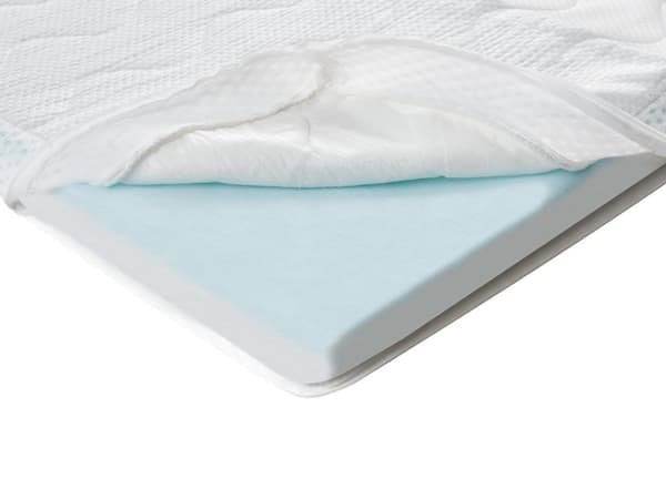 Overmadrass med Hvitt Gelskum Polyestertrekk 160 x 200 cm Komfort Layer Pad