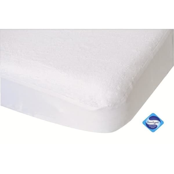DOMIVA Toucan Madrass Pad - 100% Bomull - Sanitized Behandlad - Vit - 50 x 100 cm