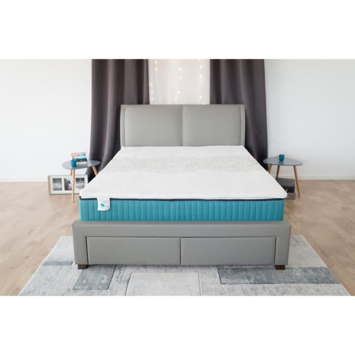 Komfortmadrass 180x200 cm - pyramidformat minne - 7-zonskomfort - naturligt ventilationssystem