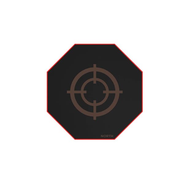 NORTH Gulvmatte Pro Gaming Rød/Svart 100x100cm