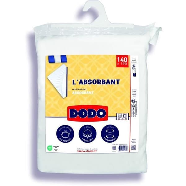 Absorberende madrasbeskytter - 140x190 cm - polyester