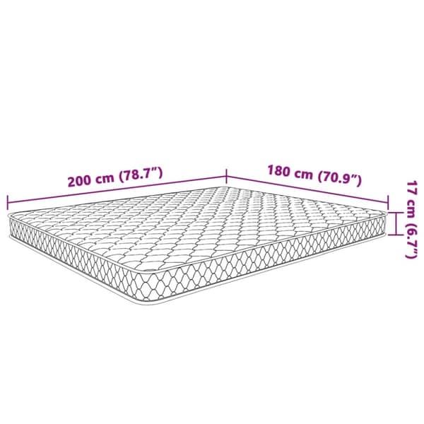 vidaXL Madrass med memoryskum 200 x 160 x 17 cm