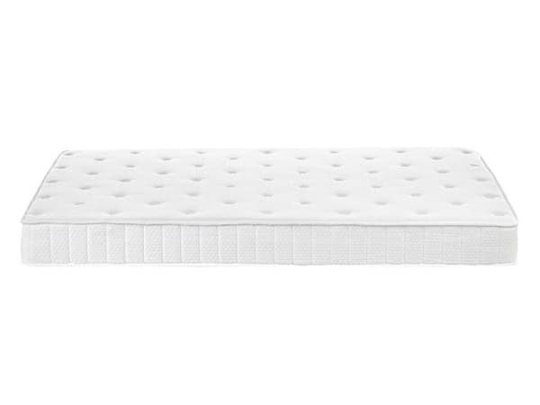 Dubbelsidig Resårmadrass 140 x 200 cm i Vit Färg Medelfast