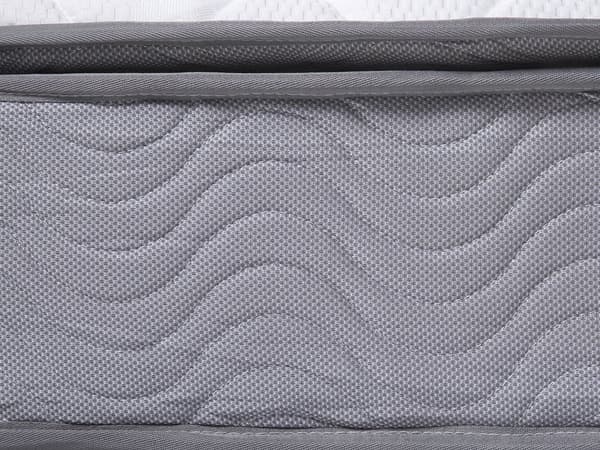 Pocket Springmadras Hvid med Gråt Stof Super King Size 180cm Medium Fast