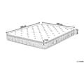 Miniatyrbillede 3 af 11: Springmadras Hvid med Gråt Bambusstof Latex King Size 160cm Medium Fast