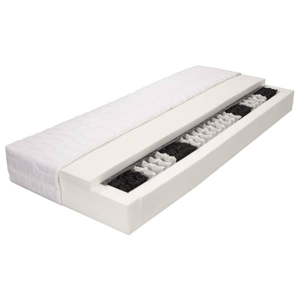 vidaXL madras 120 x 200 cm 7 zoner pocketfjedre 20 cm H2