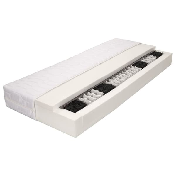vidaXL madras 100 x 200 cm 7 zoner pocketfjedre 20 cm H3