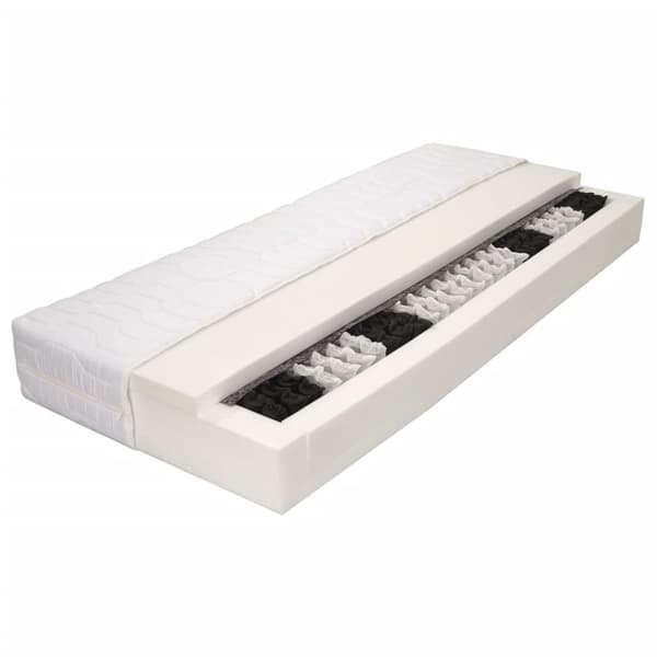 vidaXL madras 120 x 200 cm 7 zoner pocketfjedre 20 cm H3