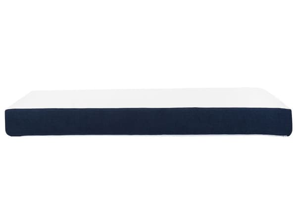 Dobbelt skummadras Hvid og Blå 90 x 200 cm Komfortabel Medium Fasthed